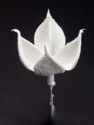 glitter bloem wit op pin